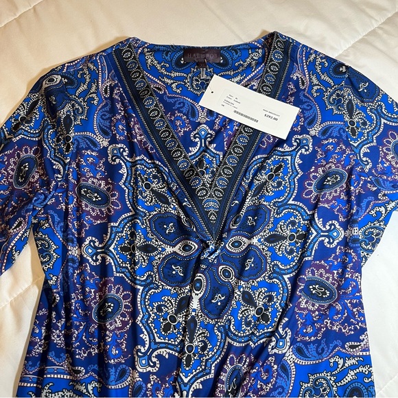 HALE BOB - V-Neck Long-Sleeve Dress - Colbalt - Women’s XL - Picture 7 of 13